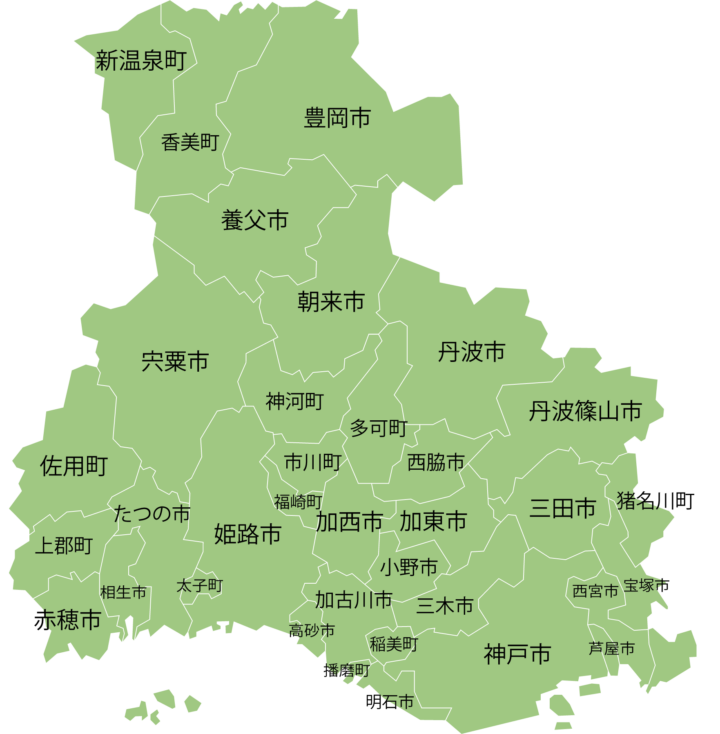 ミシン修理の対応エリア|姫路市周辺の画像